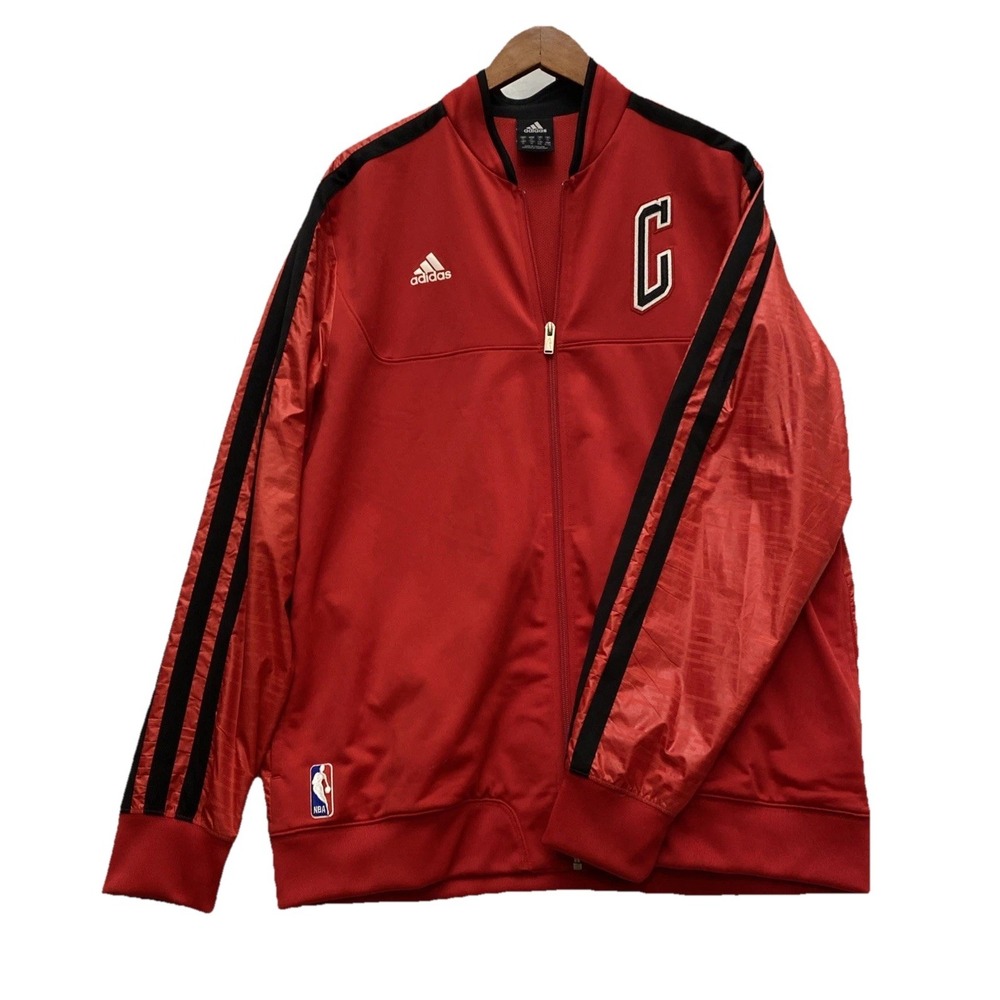 Adidas NBA Chicago Bulls Basketball Red On‎ Court Warmup Jacket Men's XL
